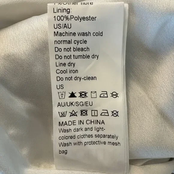 Goelia Tweed Round Neck Jacket Blue White Jacquard - Picture 11 of 13